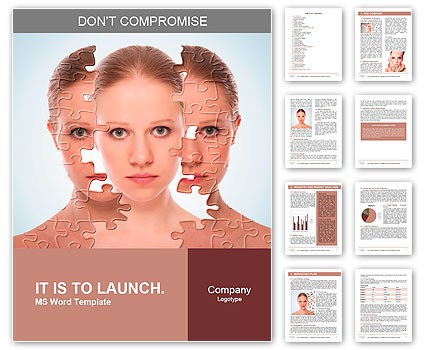 Concept Of Cosmetic Effects Treatment And Skin Care Face Young Brochure Samples
