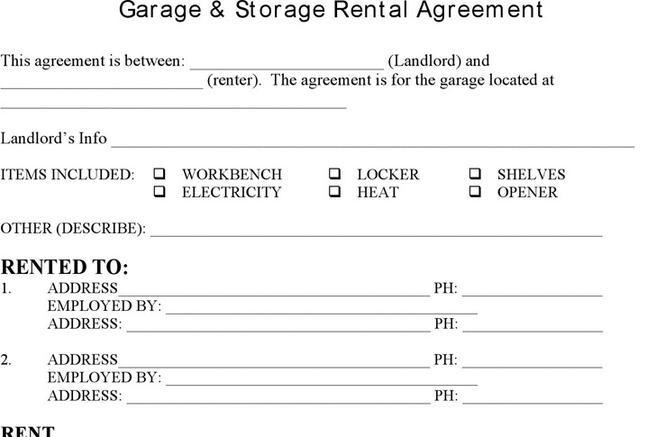 Condo Locker Rental Agreement Template Rent And