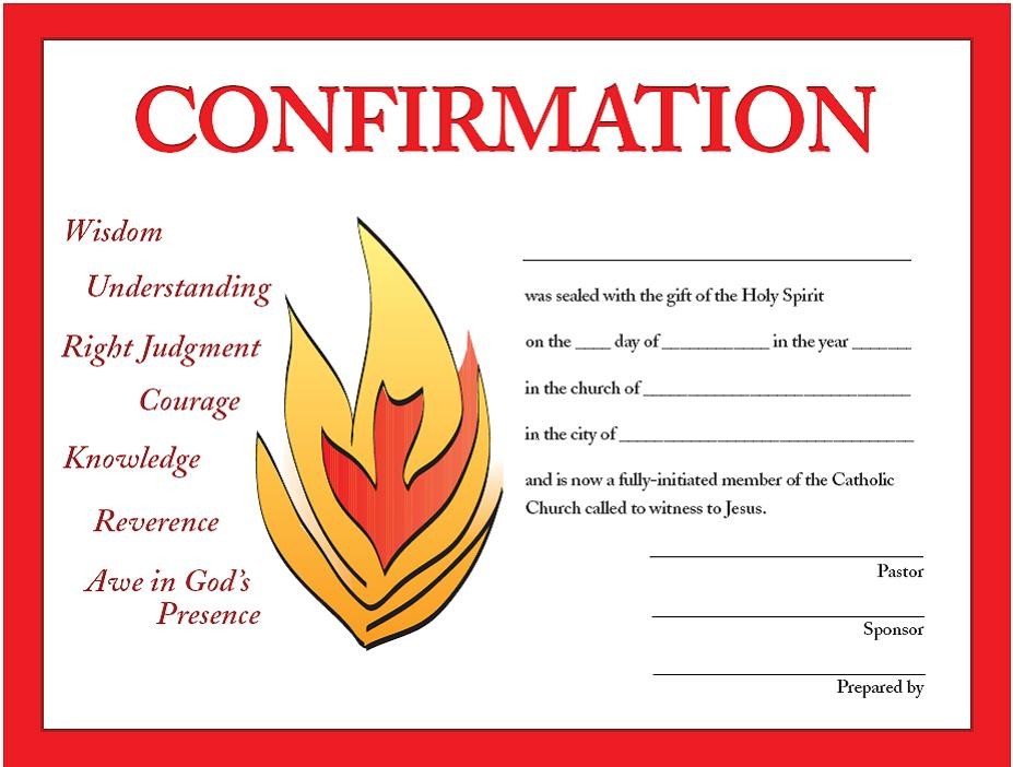 Confirmation Certificates Good Ground Press Download