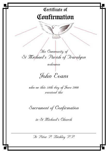 Confirmation Gallery Create Your Own Sacramental Certificate