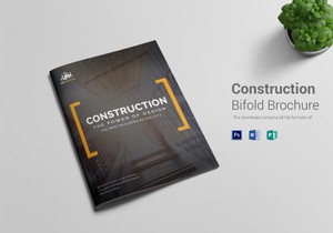 Construction Brochure Designs Templates In Word PSD Publisher Ideas