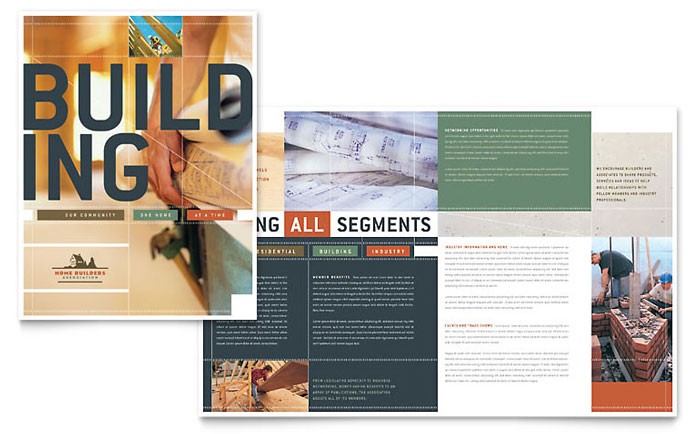 Construction Templates Brochures Flyers Postcards Brochure Ideas