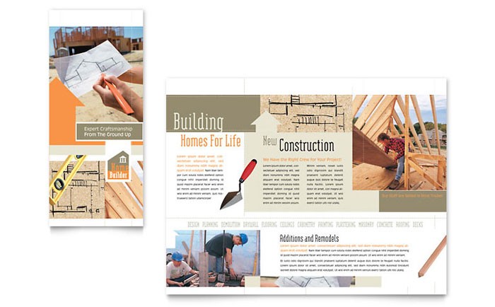 Construction Templates Brochures Flyers Postcards Brochure Ideas