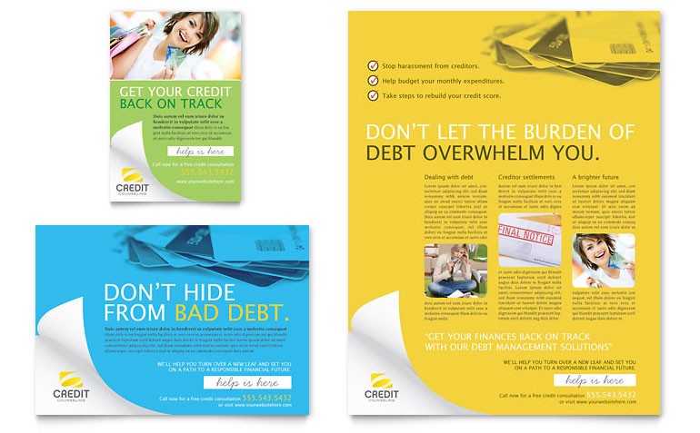 Consumer Credit Counseling Flyer Ad Template Word Publisher Free