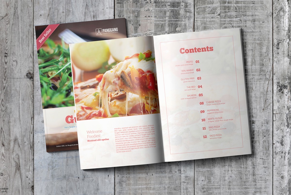 Cookbook Template Free PSD Download