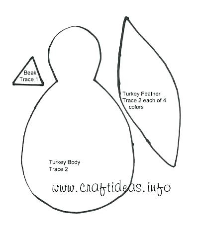 Corn Craft Template Printable Turkey Pattern Templates Happy Feather Cut Out