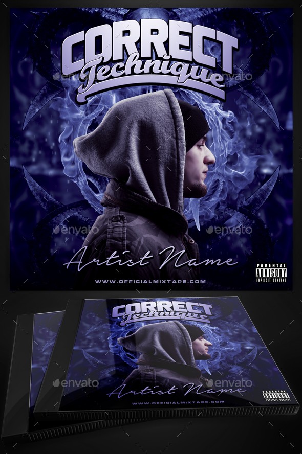 Correct Technique Mixtape Cover Template For Photoshop By Yellow