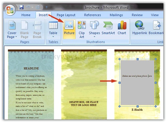 Create A Pamphlet In Word Ukran Agdiffusion Com How To Make Trifold Brochure 2007