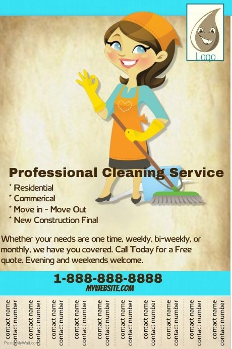 Create Amazing Flyers For Your Cleaning Business By Customizing Our House Ad