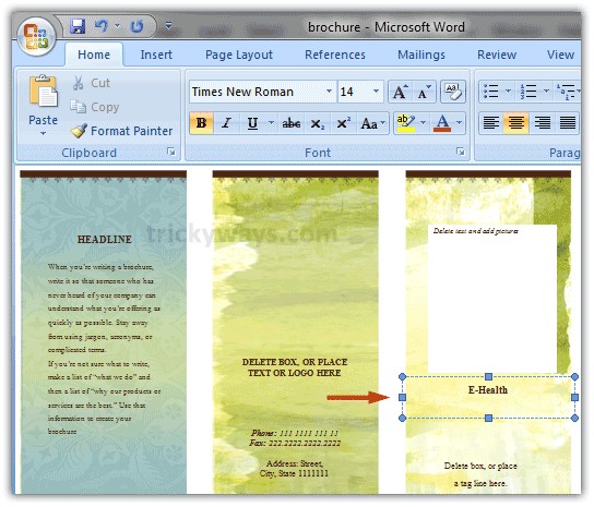 Create Brochure In Word 2007 Or 2010 Make Microsoft How To A On