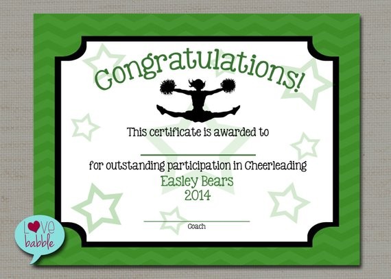 Creative Advice Page 65 Gift Certificate Templates Cheerleading Wording