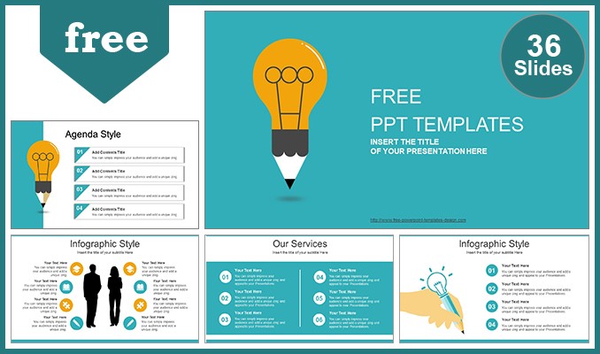 Creative Idea Bulb PowerPoint Template Cool Powerpoint Themes Free