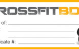 CrossFit BDA THE GIFT OF FITNESS Gym Gift Certificate Template