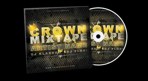Crown Mixtape CD Cover FREE PSD Template On Behance Cd