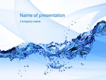 Crystal Water PowerPoint Template Backgrounds 10453 Ppt