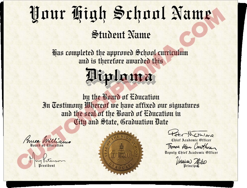 Custom Diploma Helps You To Design Your Own Fake International High Certificate Online