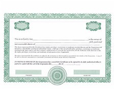 Custom Share Certificates Certificate Template Canada