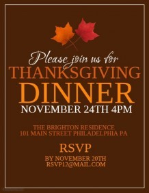 Customize 1 110 Thanksgiving Poster Templates PosterMyWall Day Flyer Free
