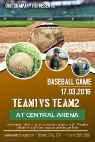 Customize 320 Baseball Poster Templates PosterMyWall Brochure Template