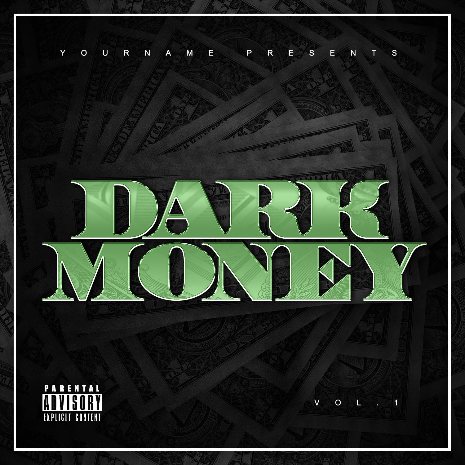 Dark Money Mixtape Cover Template VMS
