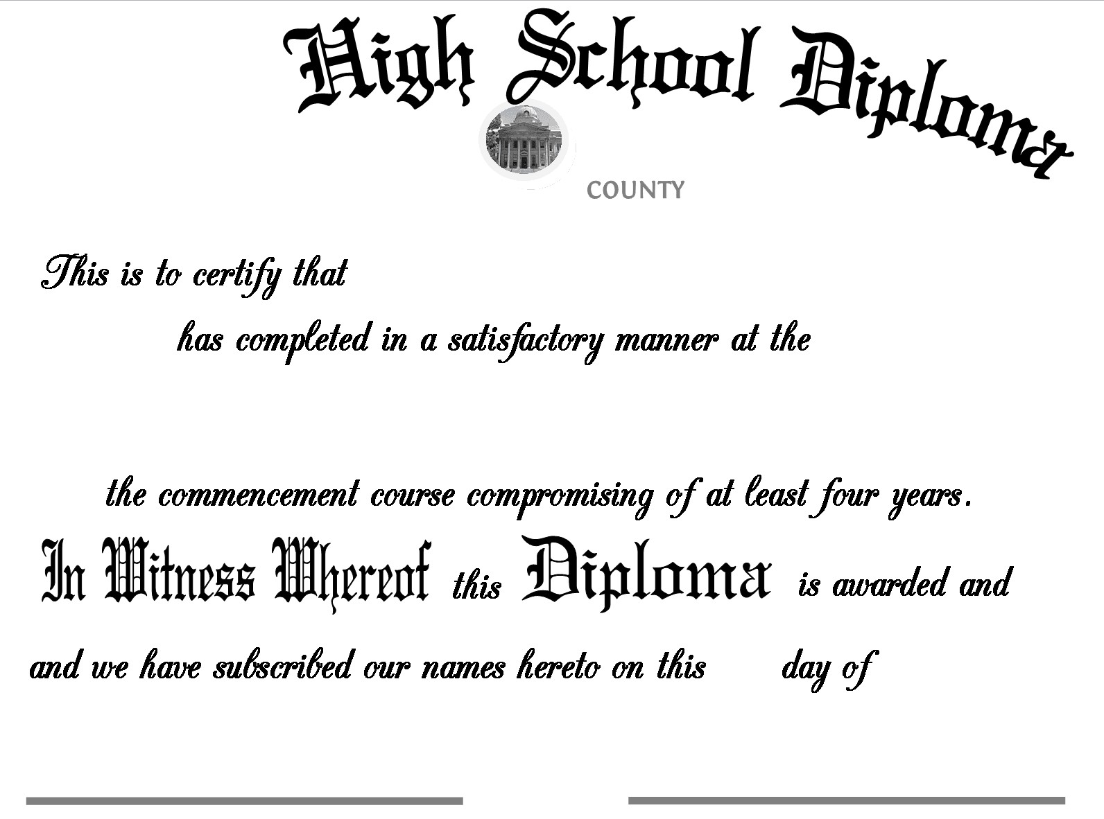 Day 9 Editable High School Diploma 10 Days Of Planning A Homeschool Template