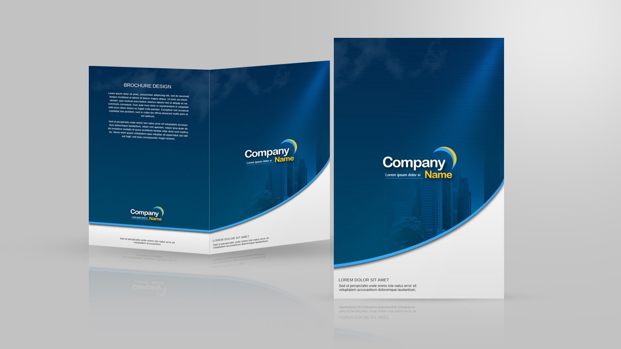Design A Two Fold Brochure In Photoshop YouTube 2 Template
