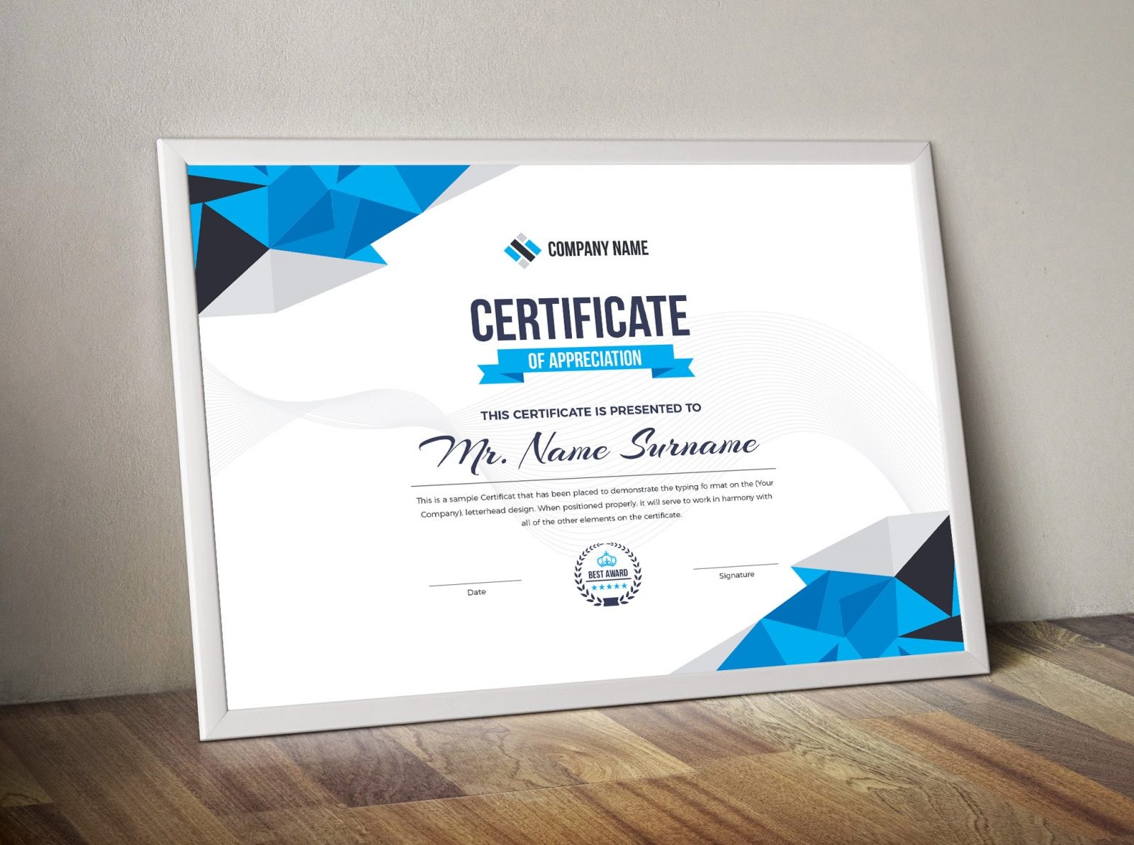 Diamond Elegant Professional Certificate Template
