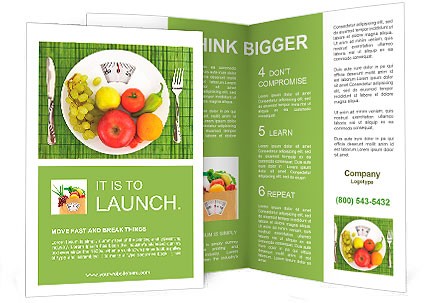 Diet And Nutrition Brochure Template Design ID