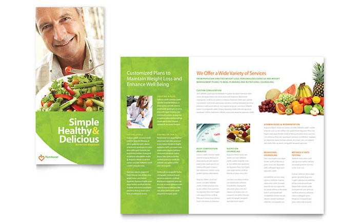 Diet Nutrition Brochures Templates Graphic Designs Brochure Template