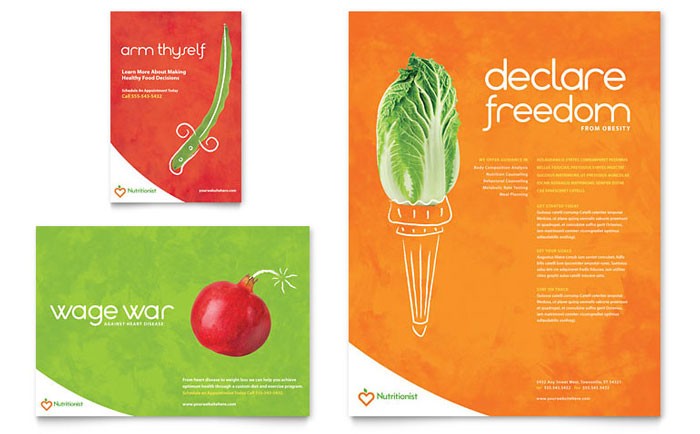 Diet Nutrition Flyers Templates Graphic Designs Brochure Template