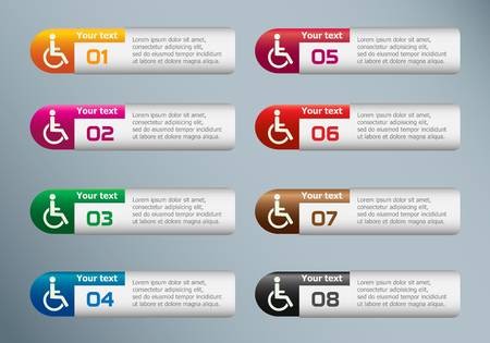 Disabled Handicap Icon And Marketing Icons On Infographic Design