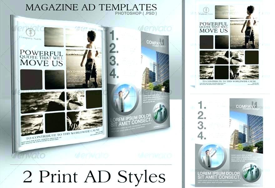 Display Ad Template Print Templates Full Page Magazine Advertisement Free