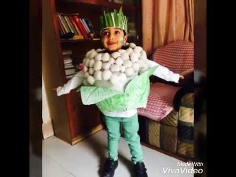 DIY Fancy Dress Idea Cauliflower YouTube Cabbage Costume Ideas