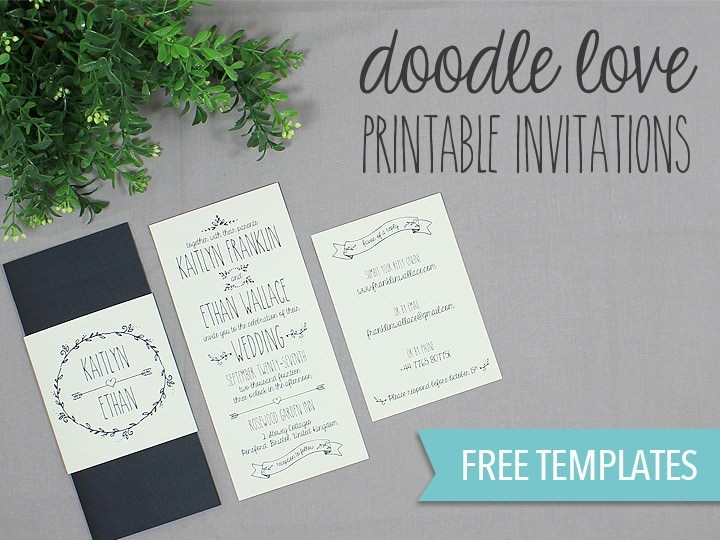 DIY Tutorial FREE Printable Wedding Invitation Set Boho Weddings Templates