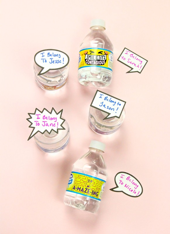 DIY Word Bubble Water Bottle Labels For Summer Fun Brite And Bubbly How To Create