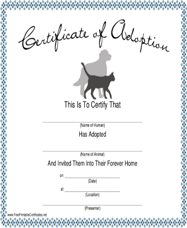 Dog Certificate Template 9 Free PDF Documents Download Show
