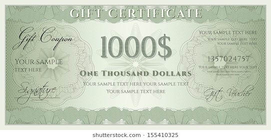 Dollars Template Images Stock Photos Vectors Shutterstock Fake Money Gift Certificate