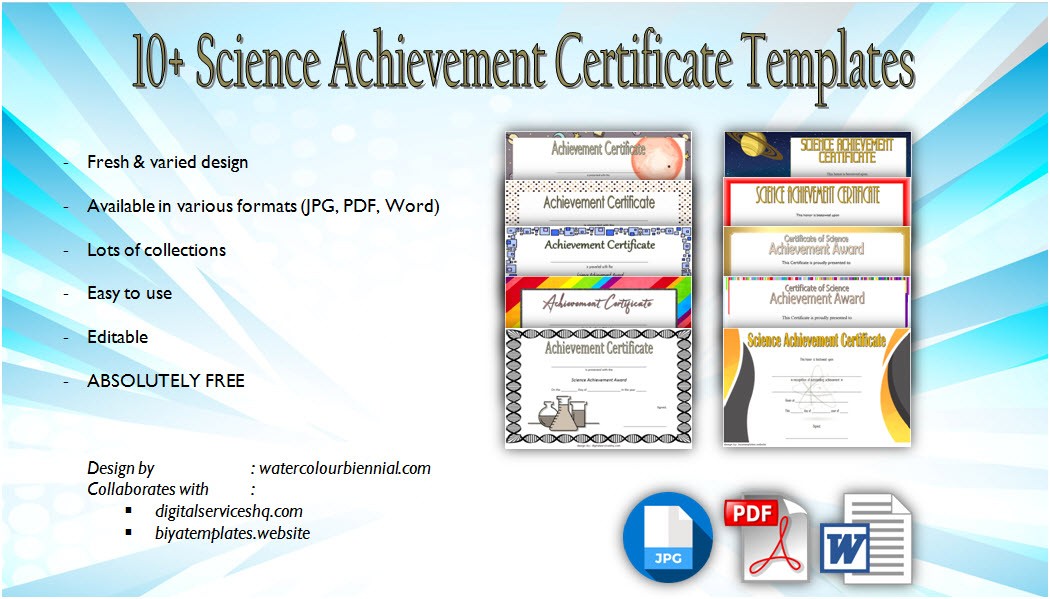 Download 10 Science Achievement Award Certificate S Free Stem