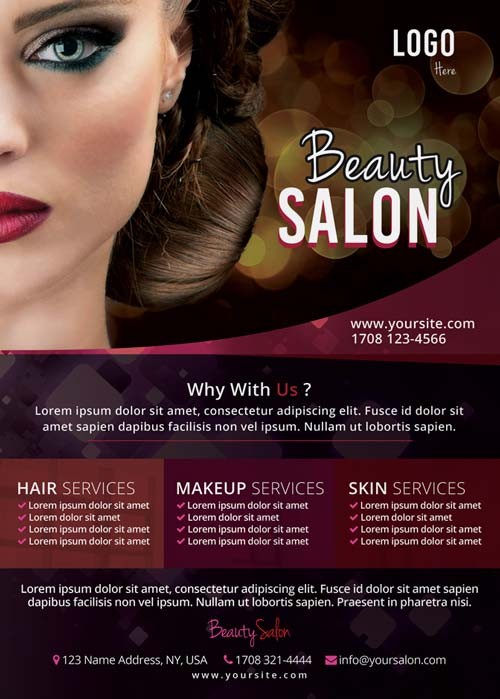 Download The Free Beauty Salon Flyer Template For Photoshop Hair Brochure Templates
