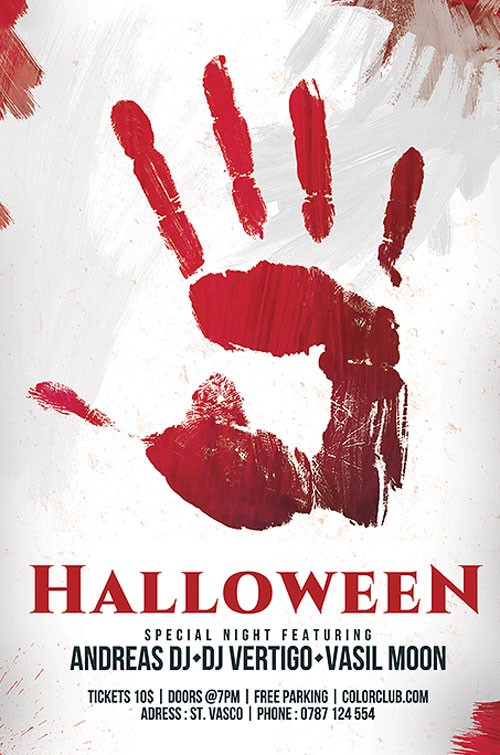Download The Free Halloween Flyer Template For Photoshop Psd