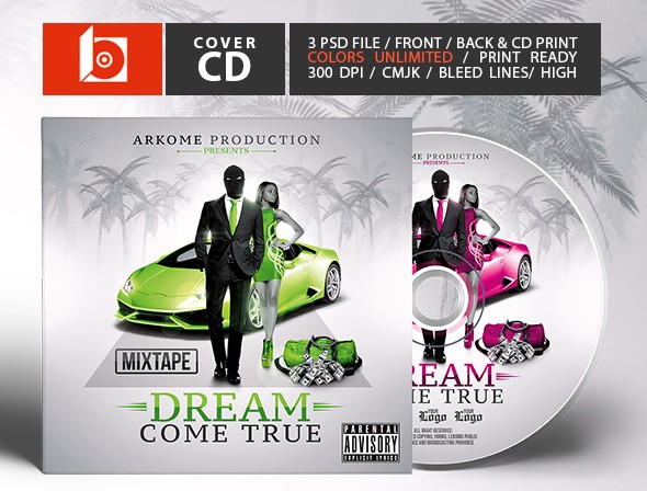 Dream Mixtape Psd CD Cover Template On Behance Cd Templates