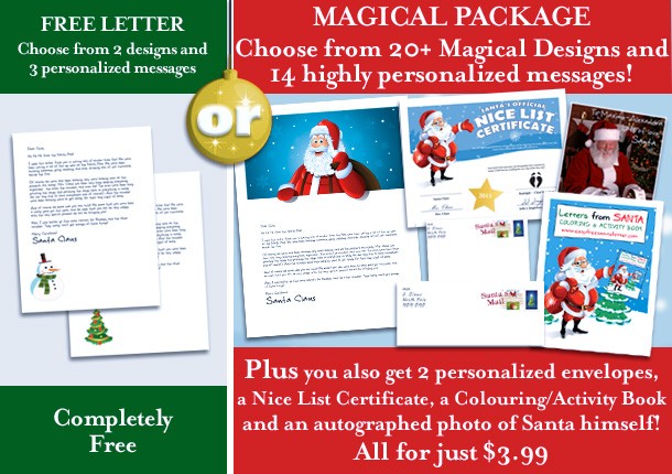Easy Free Letters From Santa Claus To Children Personalized Printable