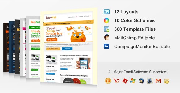 EasyMail Premium Email Template MailChimp And CampaignMonitor Mailchimp Templates