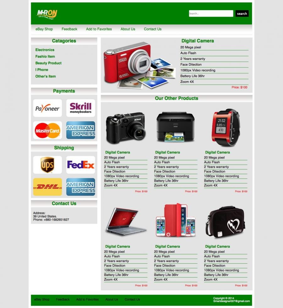 EBay Shop Template Free Web 3291 Just Templates Ebay