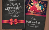 Editable Christmas Card With Photography Frame Vector Free Download Templates For Photographers