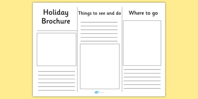 Editable Holiday Brochure Template Outline