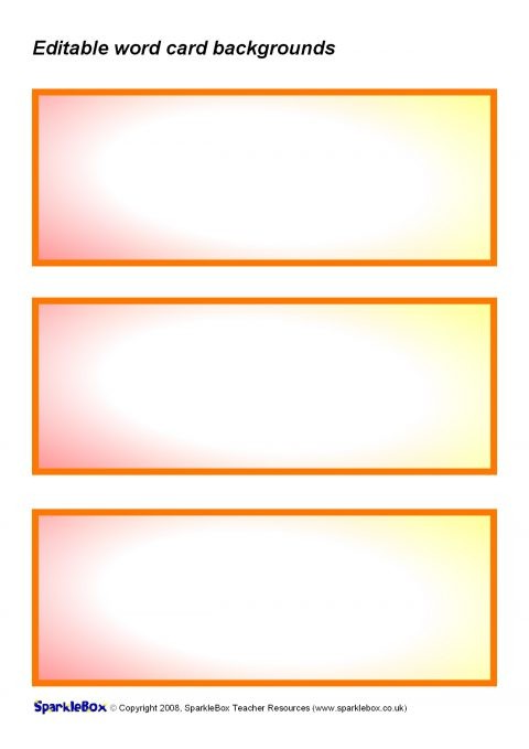 Editable Primary Classroom Flash Cards SparkleBox Sparklebox