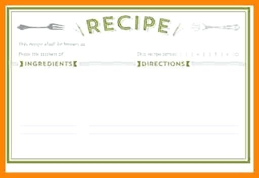 Editable Recipe Cards Template Menurecipe Co Free Card Templates For Microsoft