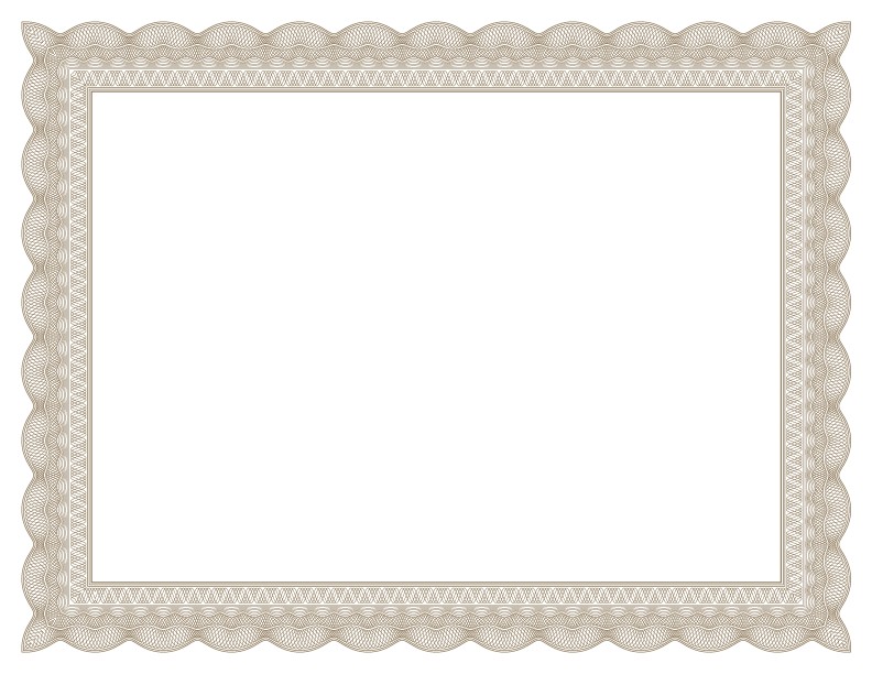 Elegant Certificate Frames And Borders Shawn Weatherly