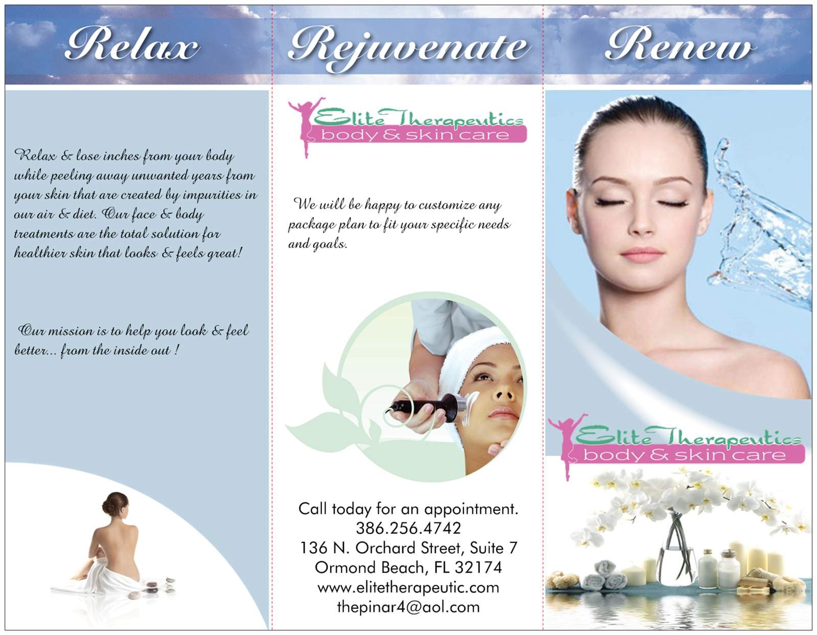 Elite Therapeutics Body And Skin Care Our Beautiful New Brochure